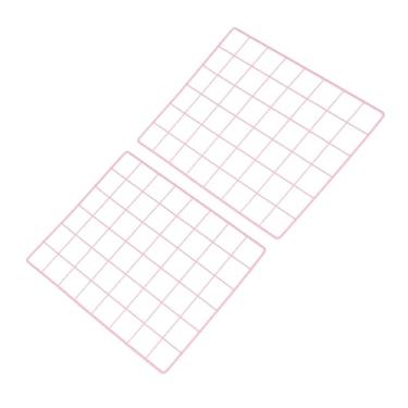 Imagem de PATIKIL Painel de grade de arame de 30,5 x 40,6 cm, pacote com 2 quadros de fotos, fotos, painéis de grade, organizador de pendurar na parede, painel decorativo para casa, escritório, casamento, rosa