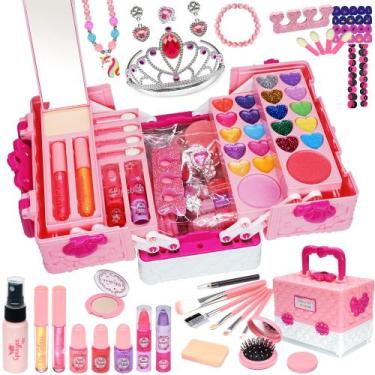 Imagem de Kit de maquiagem Amerrly Kids for Girl, lavável com segurança, 57 unid