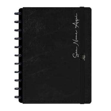 Imagem de Caderno de Disco Inteligente Personalizado Iscool G Solid Touch Couro Preto