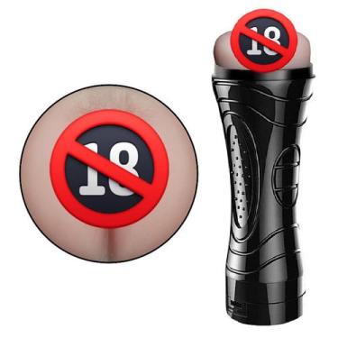 Imagem de Masturbador anus lanterna masculino com vibração  25x6,5cm - SI