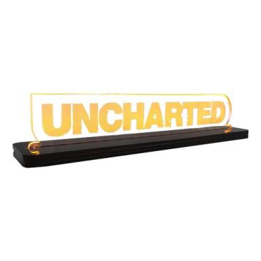 Imagem de Luminária Gamer Geek Uncharted - Acrílico - LED Laranja - MK Displays