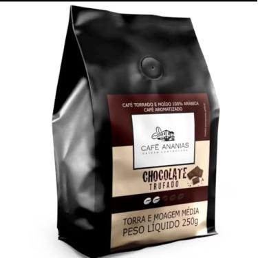 Imagem de Café Chocolate Trufado em pó para coador aroma chocolate contem 250 gramas Ananias