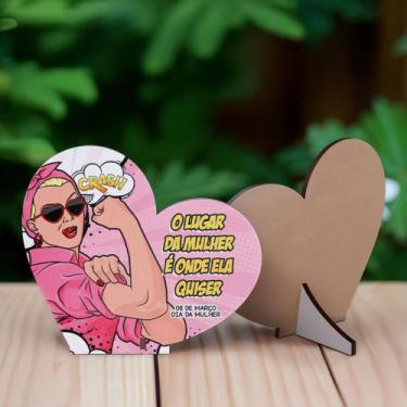 Imagem de Kit 10 Lembrancinhas Coração Dia Internacional das Mulheres - Delipart