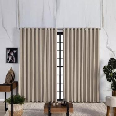 Imagem de Cortina De Luxo Blackout Premium 6,00m X 2,50m Tecido Grosso De Luxo (Palha)