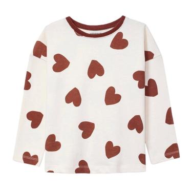 Imagem de Blusa Hering Creme Infantil Menina Oversized Estampada-Feminino