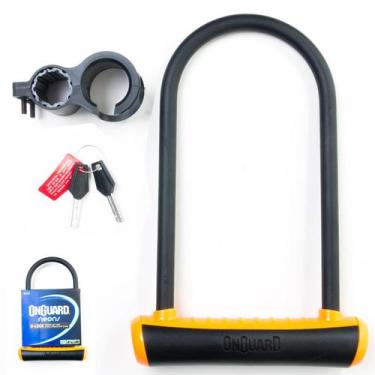 Imagem de Cadeado Trava U-Lock Neons 8153 Onguard Preto/Laranja
