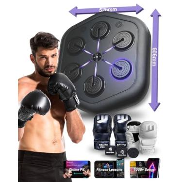 Imagem de Máquina de boxe musical M4, máquina de perfuração de música inteligente com luzes de corrida personalizadas, som estéreo e controle de aplicativo, máquina de boxe de montagem na parede para adultos