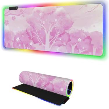 Imagem de Mouse pad RGB para jogos I grande mousepad com 14 modos de led I teclado tapete de mesa de jogos I base de borracha antiderrapante tapete de mouse I 900 x 400 x 4 mm à prova d'água mousepad para