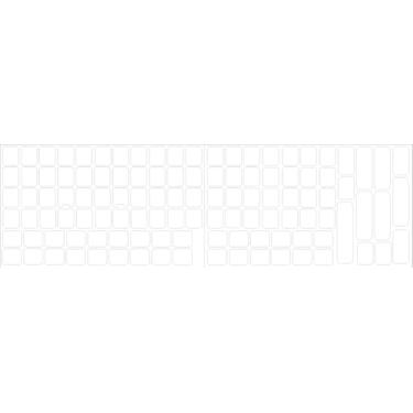 Imagem de Adesivo de teclado branco branco com atalho para computador, laptop, autoadesivo