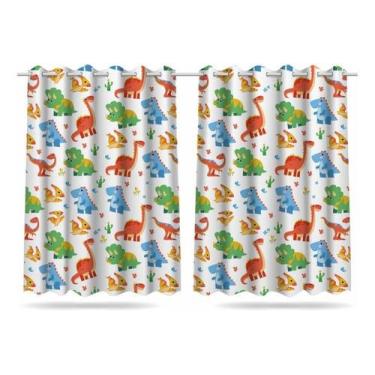 Imagem de Cortina Infantil Dinossauro Cute Tecido Premium 2,60x1,50m - DECORANDO