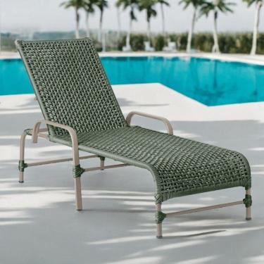 Imagem de Espreguiçadeira Corda Náutica em Alumínio para Piscina Edícula Catar