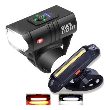 Imagem de 2X Farol Bike Recarregável Profissional Sinalizador Usb K146