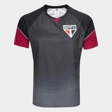 Imagem de Camiseta São Paulo Gallery Masculina - SPR, Preto, Bordô, M