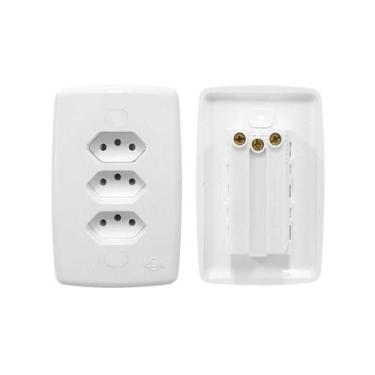 Imagem de Tomada tripla 2x4 10a bc safira ilumi