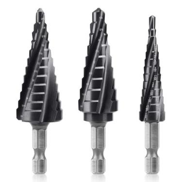 Imagem de Conjunto de brocas Step Drill Lytool M35 em aço cobalto de 3 peças 1/8