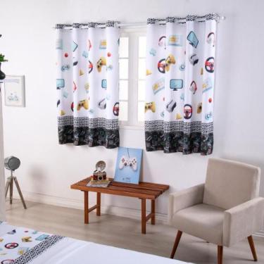 Imagem de Cortina Infantil e Juvenil Boy para Varão Simples Duplo 2m Estampa Dig