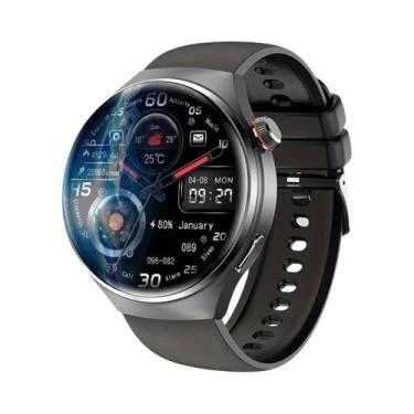 Imagem de Relógio Inteligente Masculino NFC GPS Tela AMOLED Monitoramento De Saú