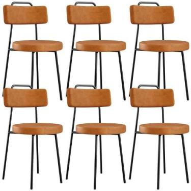 Imagem de Kit 6 Cadeiras Decorativas Estofada Para Sala De Jantar Barcelona L02 