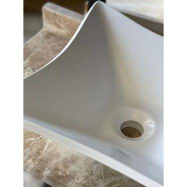 Imagem de Cuba de apoio orquidea 29x29 mármore sintético banheiro lavabo - la li