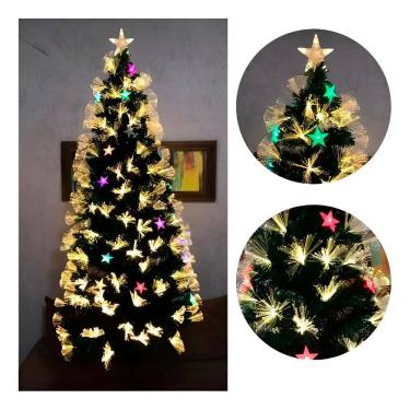 Imagem de Árvore De Natal Luxo Fibra Ótica 180cm LED Colorido Ponteira