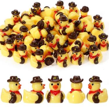 Imagem de Mini Patitos Vaqueros de Resina GGSTDDUP Western Cowboy 50 Piezas
