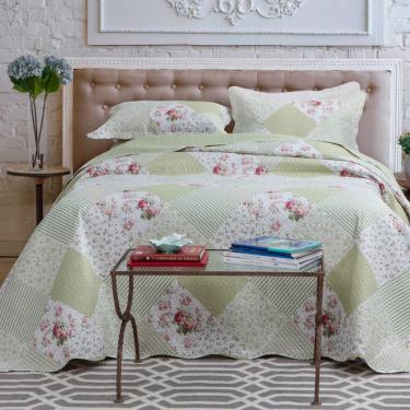 Imagem de Kit Cobre Leito Colcha Casal Boutex Dupla Face - Jamaica