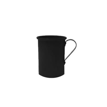 Imagem de Caneca de Aluminio Preta Chopp Drinks Cappucino Retro 375ml
