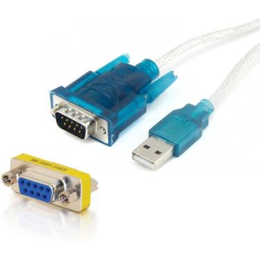 Imagem de Cabo Serial Usb 2.0 Db9 Rs232 + Adaptador Femea Femea Db9