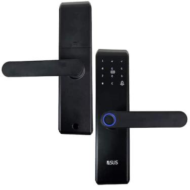 Imagem de Fechadura Digital Eletronica Biometria Senha Cartao Tf Chave Porta Por