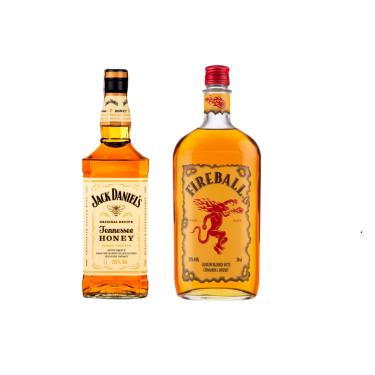 Imagem de Kit Jack Daniel's Honey 1L + Fireball Licor de Canela 750ml