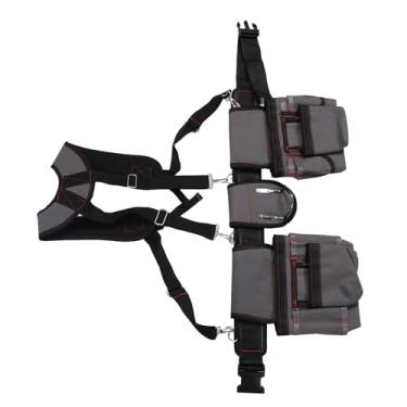 Imagem de Yosoo Cinto de Ferramentas Masculino, Tecido Oxford Com Fivela de Liberação Rápida, Bolsos para Eletricista Carpinteiro Cinto Utilitário de Construção, à Prova de Desgaste, Leve e
