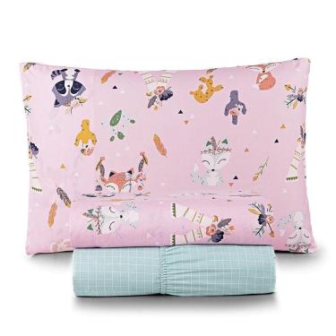 Imagem de Jogo De Cama Tutti Kids 200 Fios Solteiro 03 Peças 100% Poliéster - Foxy