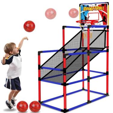 Imagem de Conjunto de jogos de basquete de arcade Basytodio 63 com 3 bolas de 3 