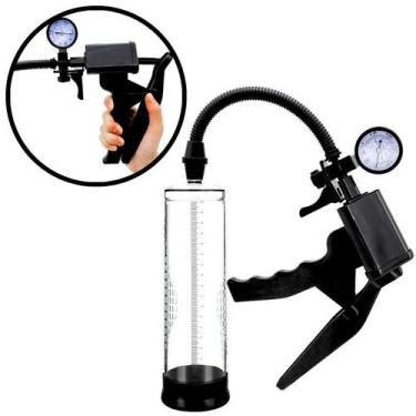 Imagem de Bomba Peniana Manual Com Gatilho Desenvolvedora e Manometro Pressão Em