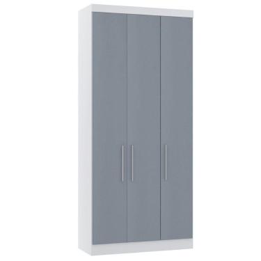 Imagem de Guarda Roupa Modulado 134,50cm 4 Portas E 4 Gavetas Alpes Luciane Móveis Branco Pf Com Rosa Pf