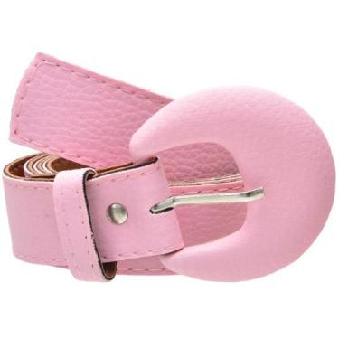Imagem de Cinto 3cm Fivela Meia Lua Moda Blogueira Plus Size - Doce Vinha, Rosa 