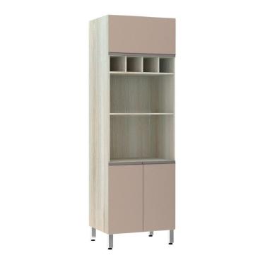 Imagem de Paneleiro 70 Cm Duplo Nicho Luci Legno Crema Com Connect