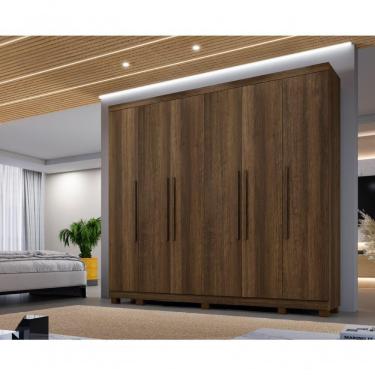 Imagem de Guarda Roupa Casal 6 Portas E 6 Gavetas Atlanta Benetil Cor:imbuia