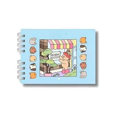 Imagem de Livro de Colorir, Capa Dura, 100 Páginas, Encadernação Espiral, Azul ursinhos