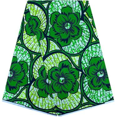 Imagem de HongyuAmy Tecidos de impressão africana 100% algodão tecido de cera Ankara 6 jardas para vestido (A10)