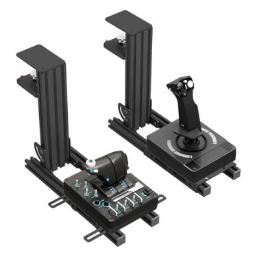 Imagem de Likeem 2 conjuntos de suporte de mesa para sistemas Flight Sim Game Joystick, acelerador e HOTAS - Compatível com Logitech X56, X52, X52 Pro, Thrustmaster T-Flight HOTAS, T.16000M, TCA