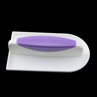 Imagem de JCBIZ Ferramenta de espátula de bolo para fondant, cabo de bolo, mais suave, 14 x 9 cm, modelagem de superfície de bolo para geléia, creme e cobertura de sorvete
