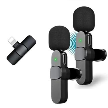 Imagem de Microfone Duplo Sem Fio Lapela iOS K9-IP-2IN1 – Gravação Profissional