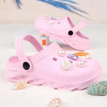 Imagem de Sapatos aquáticos clássicos para meninos e meninas com estampa de jardim, sandália Beah, rosa, 11.5-12 Little Kid