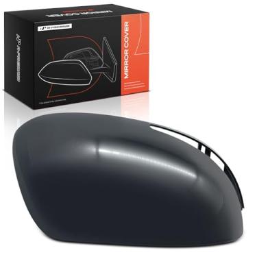 Imagem de A-Premium Tampa do espelho retrovisor do lado do motorista - compatível com Mitsubishi Mirage 2015-2023, Mirage G4 2017-2023 - Preto liso, com furo de seta