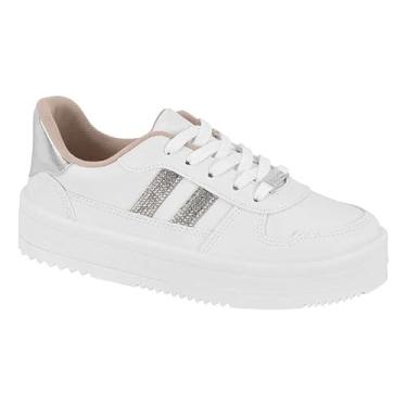 Imagem de Tênis Casual Clássico Flatform Feminino Moleca 5782.315 - Branco (Branco, BR, Adulto, Numérico, 37)