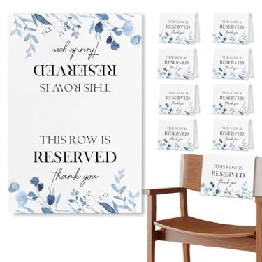 Imagem de ChissNook Placas reservadas para cadeiras de assento, esta fileira é reservada para assentos de bancos de banco para bancos de igreja, decorações de casamento para festas de recepção, celebrações