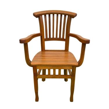 Imagem de Cadeira Leque Com Braço Para Mesa De Jantar Em Madeira De Demolição Sudeste Rústico