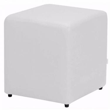 Imagem de Puff Quadrado Corino Branco Nay Estofados