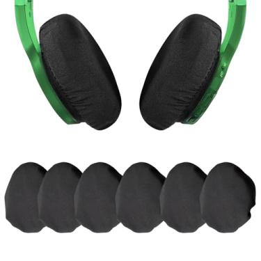 Imagem de KEGOBA Capas para fones de ouvido, 3 pares de capas laváveis de tecido elástico para fones de ouvido sobre a orelha, serve para almofadas de 9 a 11 cm, academia, treinamento, aviação, corrida, jogos